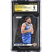 Karl-Anthony Towns New York Knicks Autographed 2024-25 Panini Prizm #141 CGC Fanatics Witnessed Authenticated 9/10 Card