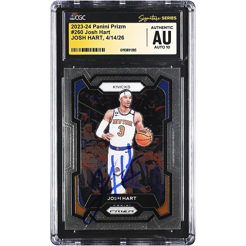 Josh Hart New York Knicks Autographed 2023-24 Panini Prizm #260 CGC Fanatics Witnessed Authenticated AUTO 10 Card