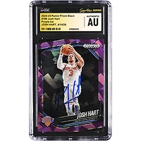 Josh Hart New York Knicks Autographed 2024-25 Panini Prizm Black Purple Ice #198 CGC Fanatics Witnessed Authenticated Card