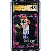 Josh Hart New York Knicks Autographed 2024-25 Panini Prizm Black Purple Ice #198 CGC Fanatics Witnessed Authenticated MINT+ 9.5 Card
