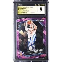 Josh Hart New York Knicks Autographed 2024-25 Panini Prizm Black Purple Ice #198 CGC Fanatics Witnessed Authenticated MINT 9 Card
