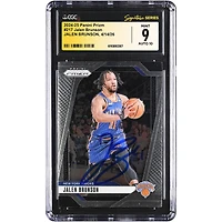 Jalen Brunson New York Knicks Autographed 2024-25 Panini Prizm #217 CGC Fanatics Witnessed Authenticated 9/10 Card