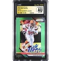 Myles Garrett Cleveland Browns Autographed 2018 Panini Prizm Green #152 CGC Fanatics Witnessed Authenticated AUTO 10 Card