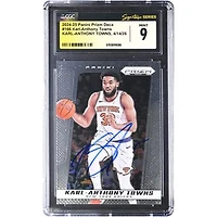 Karl-Anthony Towns New York Knicks Autographed 2024-25 Panini Prizm Deca #166 CGC Fanatics Witnessed Authenticated MINT 9 Card
