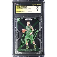 Payton Pritchard Boston Celtics Autographed 2020-21 Panini Prizm #257 CGC Fanatics Witnessed Authenticated MINT 9 Rookie Card