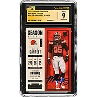 Myles Garrett Cleveland Browns Autographed 2017 Panini Contenders #44 CGC Fanatics Witnessed Authenticated 9/10 Rookie Card