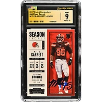 Myles Garrett Cleveland Browns Autographed 2017 Panini Contenders #44 CGC Fanatics Witnessed Authenticated 9/10 Rookie Card