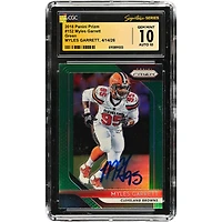 Myles Garrett Cleveland Browns Autographed 2018 Panini Prizm Green #152 CGC Fanatics Witnessed Authenticated 10/10 Card