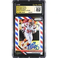 Myles Garrett Cleveland Browns Autographed 2018 Panini Prizm Red White & Blue #152 CGC Fanatics Witnessed Authenticated AUTO 10 Card