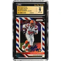Myles Garrett Cleveland Browns Autographed 2018 Panini Prizm Red White & Blue #152 CGC Fanatics Witnessed Authenticated 9/10 Card