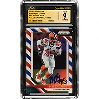Myles Garrett Cleveland Browns Autographed 2018 Panini Prizm Red White & Blue #152 CGC Fanatics Witnessed Authenticated 9/10 Card