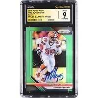 Myles Garrett Cleveland Browns Autographed 2018 Panini Prizm Green #152 CGC Fanatics Witnessed Authenticated 9/10 Card