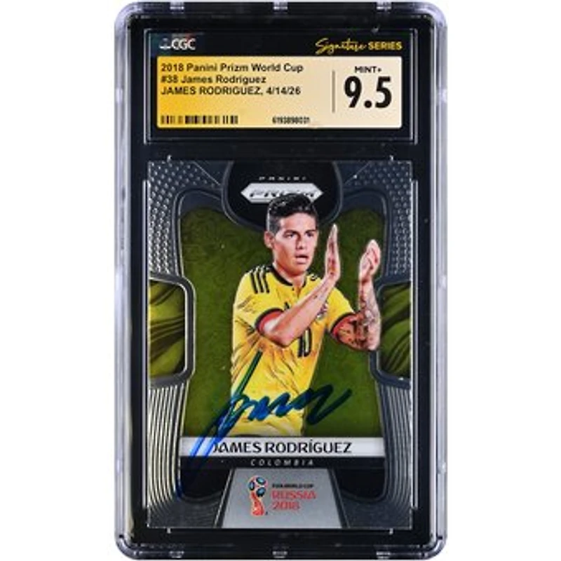 James Rodríguez Colombia National Team Autographed 2018 Panini Prizm World Cup #38 CGC Fanatics Witnessed Authenticated MINT+ 9.5 Card