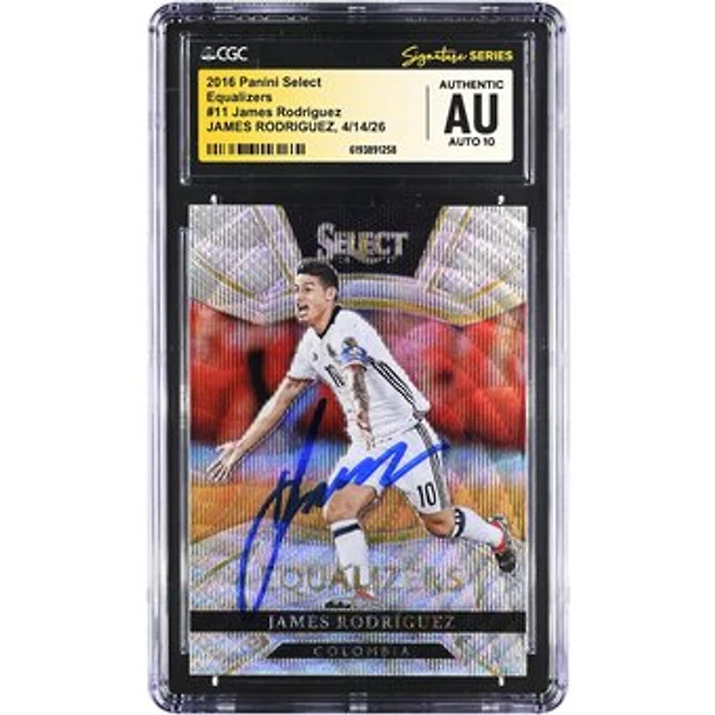 James Rodríguez Colombia National Team Autographed 2016 Panini Select Equalizers #11 CGC Fanatics Witnessed Authenticated AUTO 10 Card