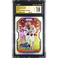 Myles Garrett Cleveland Browns Autographed 2020 Panini Prizm Silver #62 CGC Fanatics Witnessed Authenticated /10 Card