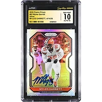 Myles Garrett Cleveland Browns Autographed 2020 Panini Prizm Silver #62 CGC Fanatics Witnessed Authenticated /10 Card
