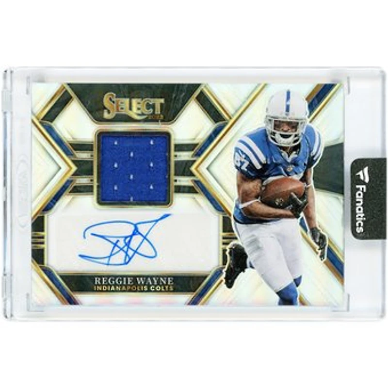 Reggie Wayne Indianapolis Colts Autographed 2022 Panini Select Relic Silver Prizm #SMP-RW #62/199 Card