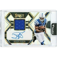 Reggie Wayne Indianapolis Colts Autographed 2022 Panini Select Relic Silver Prizm #SMP-RW #62/199 Card