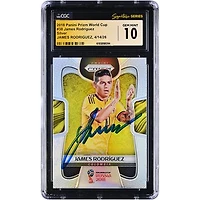 James Rodríguez Colombia National Team Autographed 2018 Panini Prizm World Cup Silver #38 CGC Fanatics Witnessed Authenticated GEM MINT 10 Card
