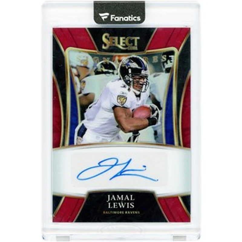 Jamal Lewis Baltimore Ravens Autographed 2021 Panini Select Maroon Prizm #SSP-JLE #28/75 Card