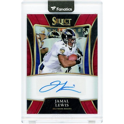 Jamal Lewis Baltimore Ravens Autographed 2021 Panini Select Maroon Prizm #SSP-JLE #28/75 Card