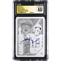 Tom Brady New England Patriots Autographed 2020 Score Black Printing Plate #2 #1/1 CGC Fanatics Witnessed Authenticated AUTO 10 Card