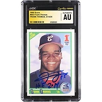 Frank Thomas Chicago White Sox Autographed 1990 Score #663 CGC Fanatics Witnessed Authenticated Rookie Card with "HOF 2014" Inscription