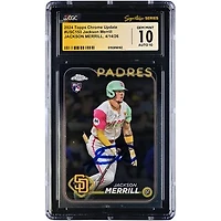 Jackson Merrill San Diego Padres Autographed 2024 Topps Chrome Update #USC153 CGC Fanatics Witnessed Authenticated 10/10 Rookie Card
