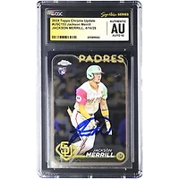 Jackson Merrill San Diego Padres Autographed 2024 Topps Chrome Update #USC153 CGC Fanatics Witnessed Authenticated AUTO 10 Rookie Card