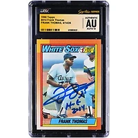 Frank Thomas Chicago White Sox Autographed 1990 Topps #414 CGC Fanatics Witnessed Authenticated AUTO 10 Rookie Card with "HOF 2014" Inscription