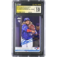 Vladimir Guerrero Jr. Toronto Blue Jays Autographed 2019 Topps Chrome Update #21 CGC Fanatics Witnessed Authenticated 10/10 Rookie Card
