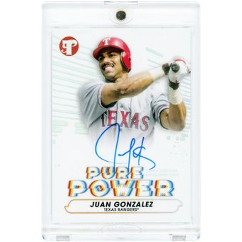 Juan González Texas Rangers Autographed 2022 Topps Pristine Pure Power #PPA-JG Card