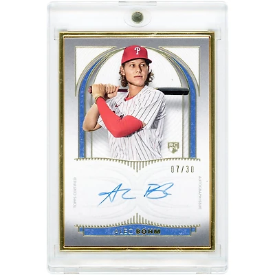 Alec Bohm Philadelphia Phillies Autographed 2021 Topps Definitive Collection Gold Framed #DCFA-ABO #7/30 Rookie Card