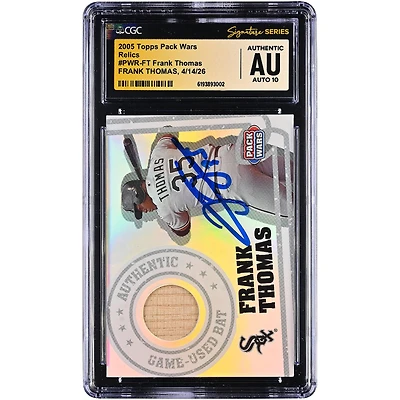 Frank Thomas Chicago White Sox Autographed 2005 Topps Pack Wars Relics #PWR-FT CGC Fanatics Witnessed Authenticated AUTO 10 Card