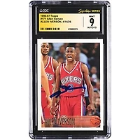 Allen Iverson Philadelphia 76ers Autographed 1996-97 Topps #171 CGC Fanatics Witnessed Authenticated / Rookie Card