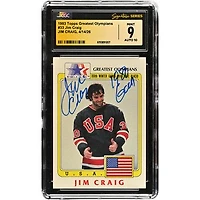 Jim Craig US Hockey Autographed 1983 Topps Greatest Olympians #33 CGC Fanatics Witnessed Authenticated /10 Card with "1980 Gold" Inscription