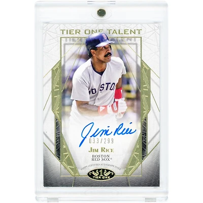 Jim Rice Boston Red Sox Autographed 2022 Topps Tier One Tier One Talent #T1TA-JR #33/299 Card