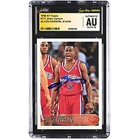 Allen Iverson Philadelphia 76ers Autographed 1996-97 Topps #171 CGC Fanatics Witnessed Authenticated AUTO 10 Rookie Card