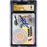 Frank Thomas Chicago White Sox Autographed 2005 Topps Pack Wars Relics #PWR-FT CGC Fanatics Witnessed Authenticated 9/10 Card