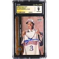 Allen Iverson Philadelphia 76ers Autographed 1996-97 Upper Deck #91 CGC Fanatics Witnessed Authenticated /10 Rookie Card