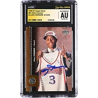 Allen Iverson Philadelphia 76ers Autographed 1996-97 Upper Deck #91 CGC Fanatics Witnessed Authenticated AUTO 10 Rookie Card