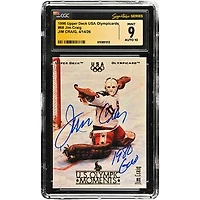 Jim Craig US Hockey Autographed 1996 Upper Deck USA Olympicards #68 CGC Fanatics Witnessed Authenticated /10 Card with "1980 Gold" Inscription