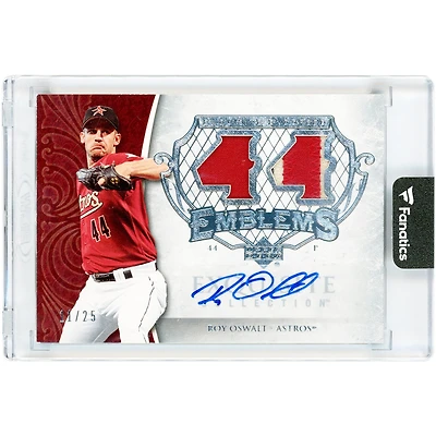 Roy Oswalt Houston Astros Autographed 2006 Upper Deck Exquisite Collection Dual Multi Color Game Used Relics #EE-RO #11/25 Card
