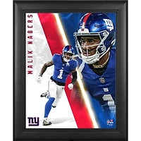 Malik Nabers New York Giants Framed 13" x 16" Radiance Collage