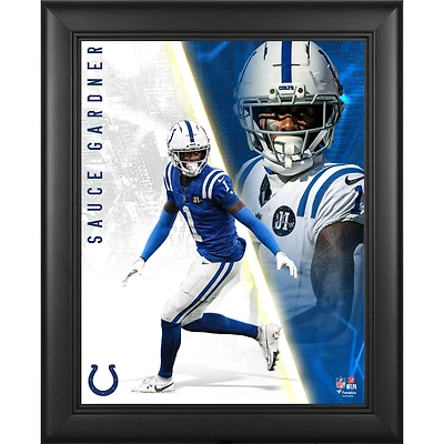 Ahmad Sauce Gardner Indianapolis Colts Framed 13" x 16" Radiance Collage