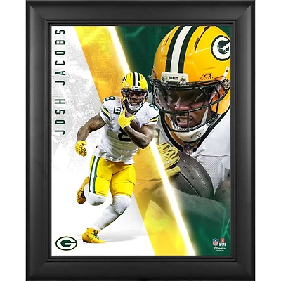 Josh Jacobs Green Bay Packers Framed 13" x 16" Radiance Collage