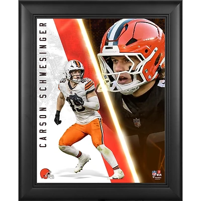Carson Schwesinger Cleveland Browns Framed 13" x 16" Radiance Collage