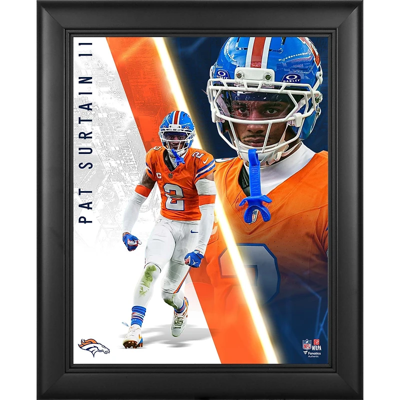 Patrick Surtain II Denver Broncos Framed 13" x 16" Radiance Collage