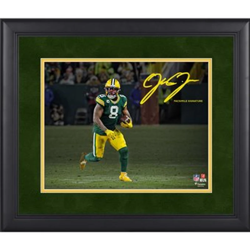 Josh Jacobs Green Bay Packers Facsimile Signature Framed 11" x 14" Spotlight Photograph