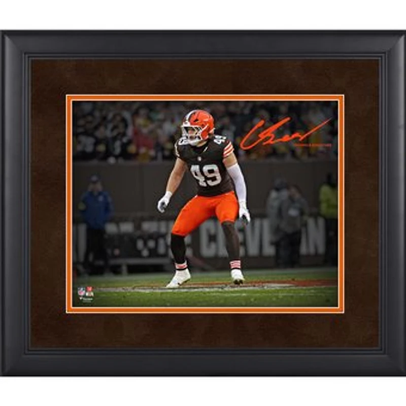 Carson Schwesinger Cleveland Browns Facsimile Signature Framed 11" x 14" Spotlight Photograph